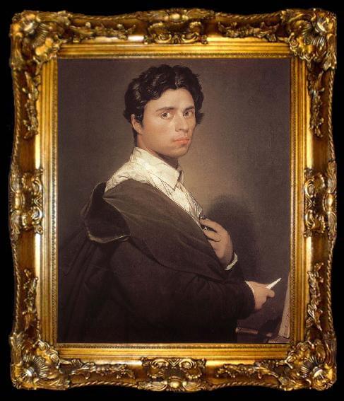framed  Jean-Auguste Dominique Ingres Self-Portrait, ta009-2